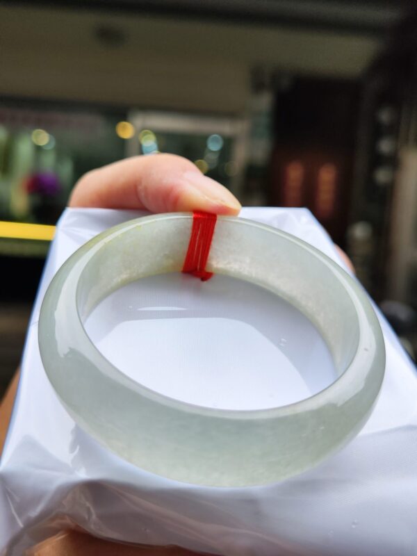 天然緬甸玉A貨 放光玻璃種正圈寬版手鐲