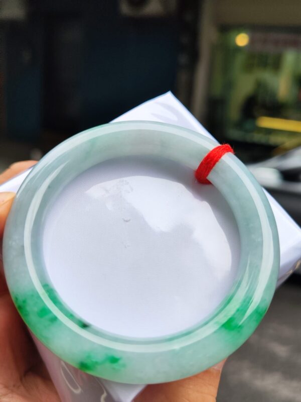 天然緬甸玉A貨｜飄陽綠 正圈圓骨胖胖鐲