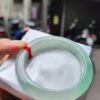 天然緬甸玉A貨｜冰種 飄陽綠 正圈厚庄手鐲