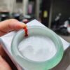 天然緬甸玉A貨｜冰種 飄陽綠 正圈厚庄手鐲