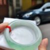 天然緬甸玉A貨｜冰種 飄陽綠 正圈厚庄手鐲