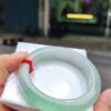 天然緬甸玉A貨｜冰種 飄陽綠 正圈厚庄手鐲