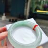 天然緬甸玉A貨｜冰種 飄陽綠 正圈厚庄手鐲