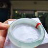 天然緬甸玉A貨｜放光玻璃種飄蜜黃厚庄正圈手鐲