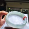 天然緬甸玉A貨｜放光玻璃種飄蜜黃厚庄正圈手鐲