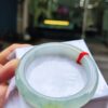 天然緬甸玉A貨｜放光玻璃種飄蜜黃厚庄正圈手鐲