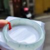 天然緬甸玉A貨｜放光玻璃種飄花厚庄正圈手鐲