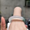 天然緬甸玉A貨｜木拿三彩放光玻璃種厚庄正圈手鐲