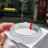 天然緬甸玉A貨｜木拿三彩放光玻璃種厚庄正圈手鐲