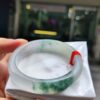 天然緬甸玉A貨｜木拿三彩放光玻璃種厚庄正圈手鐲