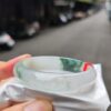 天然緬甸玉A貨｜木拿三彩放光玻璃種厚庄正圈手鐲