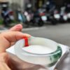 天然緬甸玉A貨｜木拿三彩放光玻璃種厚庄正圈手鐲