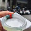天然緬甸玉A貨｜木拿三彩放光玻璃種厚庄正圈手鐲