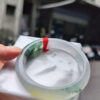 天然緬甸玉A貨｜木拿三彩放光玻璃種厚庄正圈手鐲