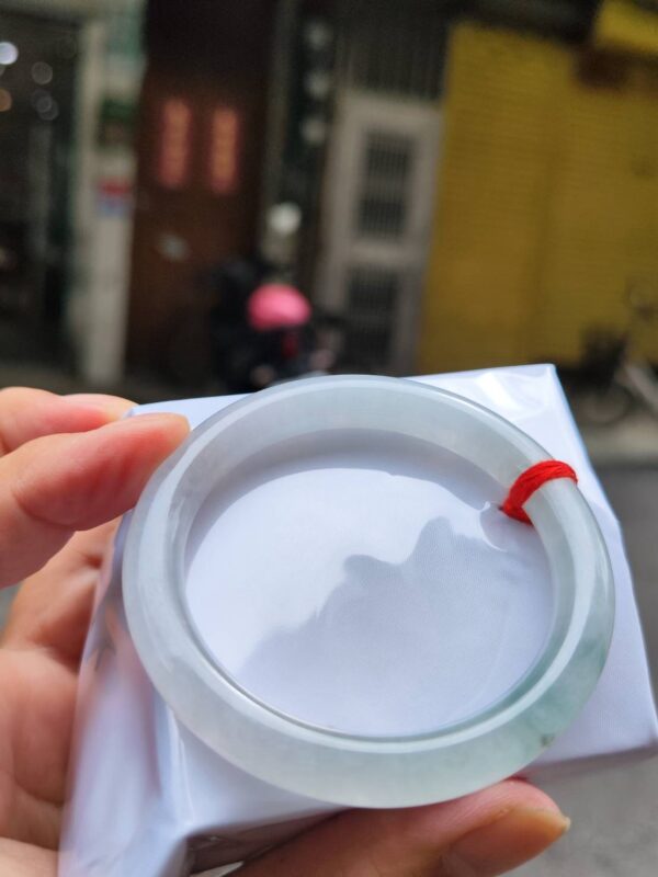 天然緬甸玉A貨｜老坑冰種飄花正圈圓骨手鐲