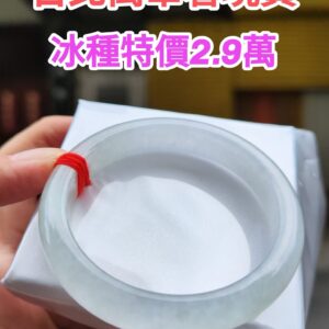 天然緬甸玉A貨｜冰種白月光 正圈手鐲