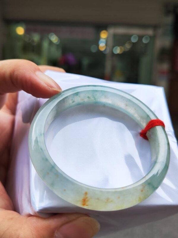 天然緬甸玉A貨｜放光玻璃種 飄花正圈手鐲