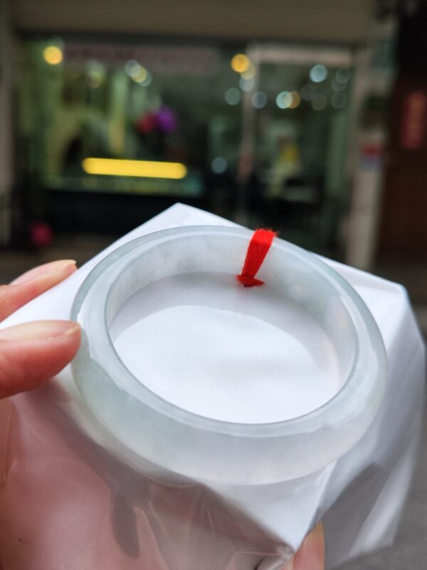 天然緬甸玉A貨｜玻璃種 白月光 正圈厚庄手鐲