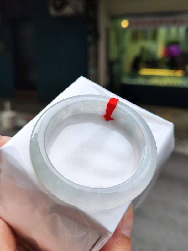 天然緬甸玉A貨｜玻璃種 白月光 正圈厚庄手鐲
