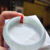 【天然緬甸玉A貨】 冰種白月光正圈厚庄手鐲