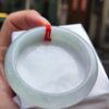 【天然緬甸玉A貨】 冰種白月光正圈厚庄手鐲