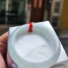 【天然緬甸玉A貨】 冰種白月光正圈厚庄手鐲