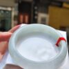 【天然緬甸玉A貨】 冰種白月光正圈厚庄手鐲