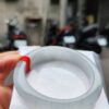 【天然緬甸玉A貨】 冰種白月光正圈厚庄手鐲
