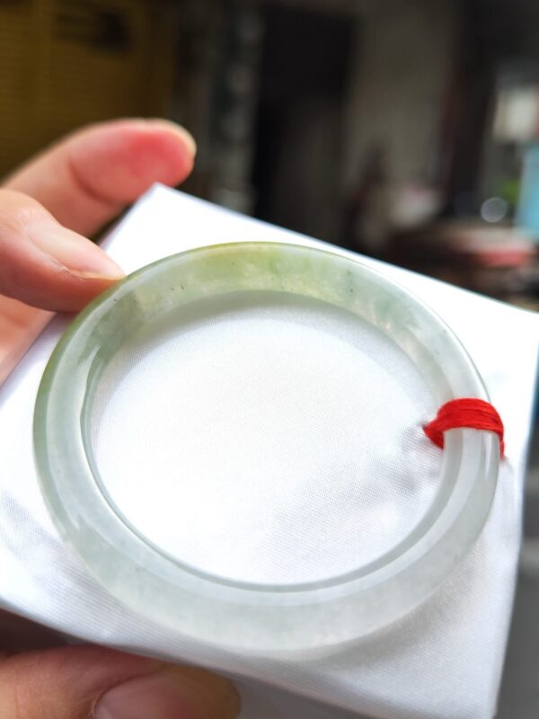 【天然緬甸玉A貨】 放光玻璃種蜜黃正圈圓骨手鐲