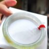 【天然緬甸玉A貨】 放光玻璃種蜜黃正圈圓骨手鐲