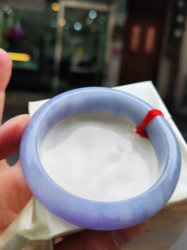 【天然緬甸玉A貨】 濃紫羅蘭正圈超厚庄手鐲