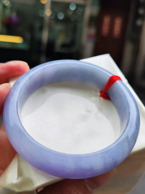【天然緬甸玉A貨】 濃紫羅蘭正圈超厚庄手鐲