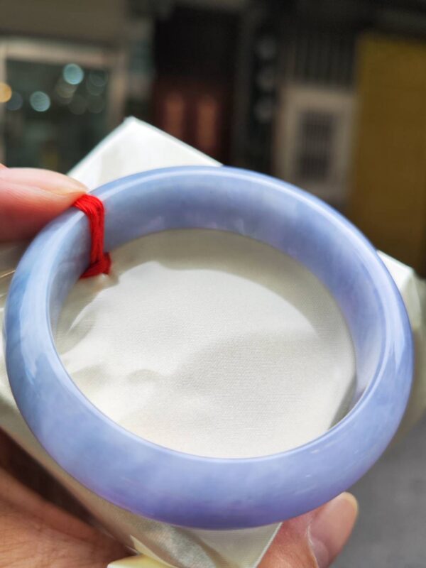 【天然緬甸玉A貨】 濃紫羅蘭正圈超厚庄手鐲