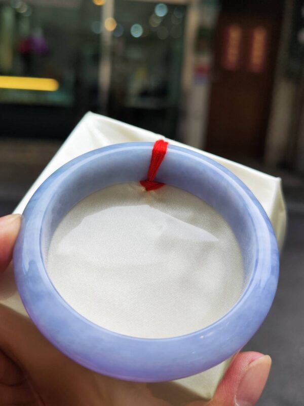 【天然緬甸玉A貨】 濃紫羅蘭正圈超厚庄手鐲