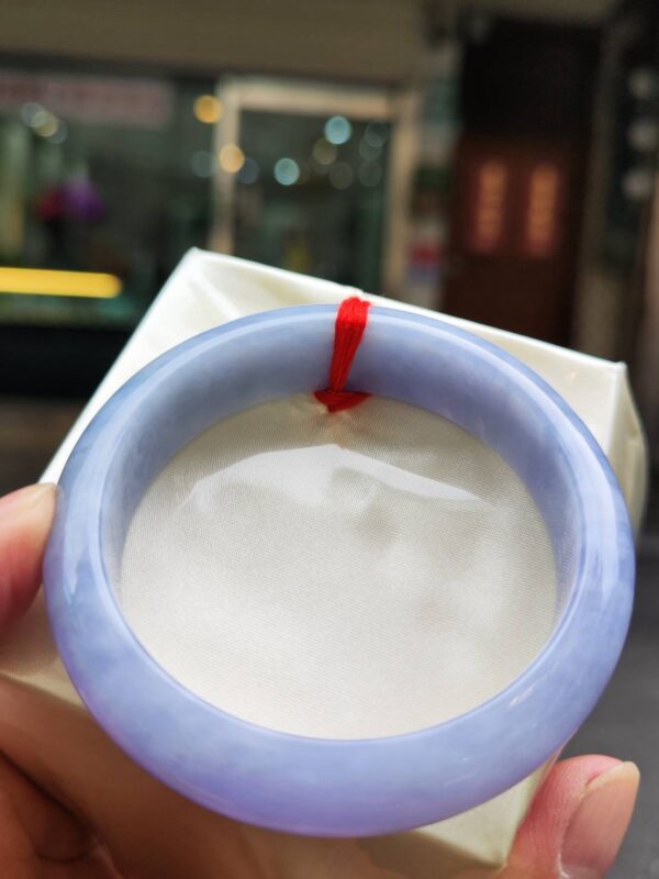 【天然緬甸玉A貨】 濃紫羅蘭正圈超厚庄手鐲