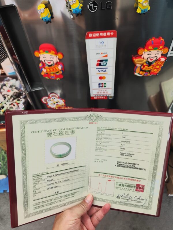【天然緬甸玉A貨】 放光玻璃種飄陽綠正圈手鐲