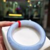 【天然緬甸玉A貨】 紫羅蘭飄花正圈厚庄手鐲