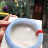 【天然緬甸玉A貨】 紫羅蘭飄花正圈厚庄手鐲