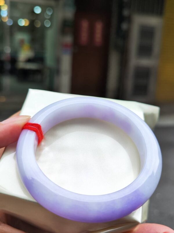 【天然緬甸玉A貨】 濃紫羅蘭正圈厚庄手鐲