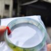 【天然緬甸玉A貨】 放光玻璃種紫羅蘭飄花正圈手鐲
