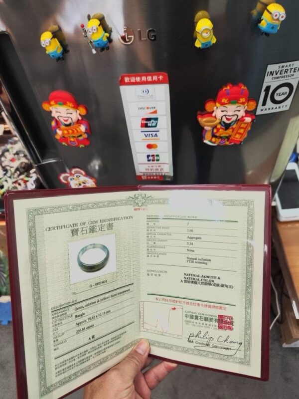 【天然緬甸玉A貨】 放光玻璃種紫羅蘭飄花正圈手鐲