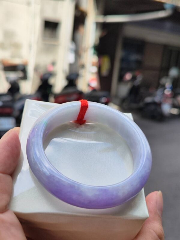 img_0026 天然緬甸玉A貨 濃紫羅蘭春彩正圈厚庄手鐲