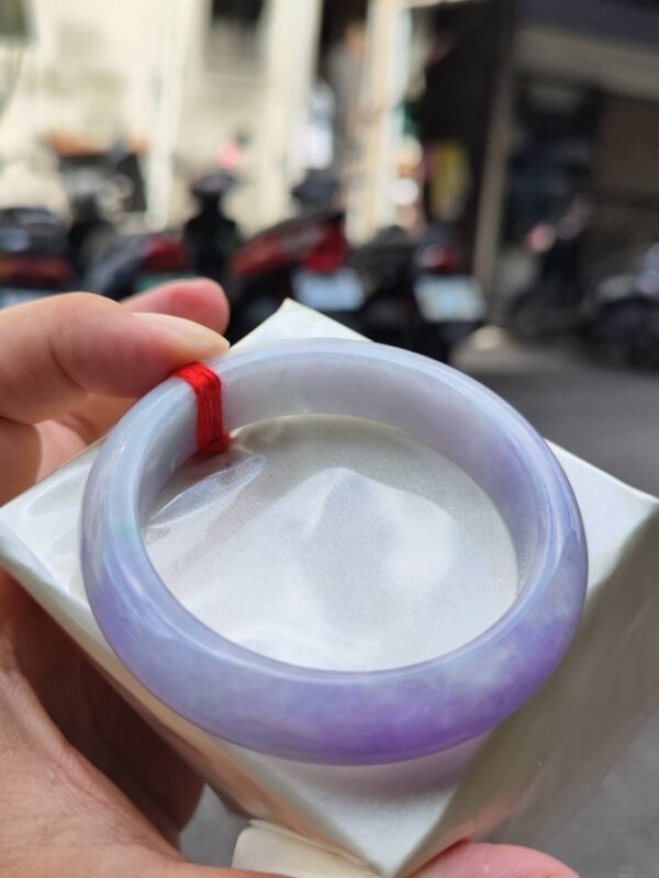 img_0027 天然緬甸玉A貨 濃紫羅蘭春彩正圈厚庄手鐲