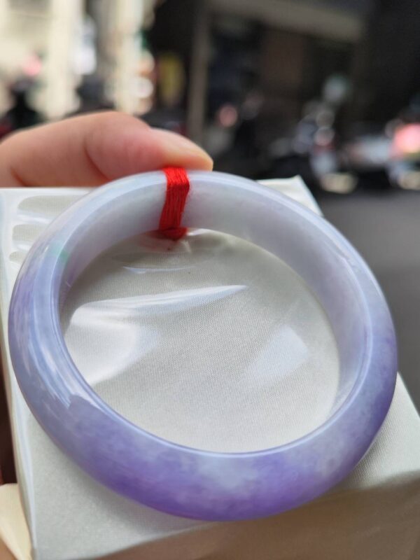 img_0028 天然緬甸玉A貨 濃紫羅蘭春彩正圈厚庄手鐲