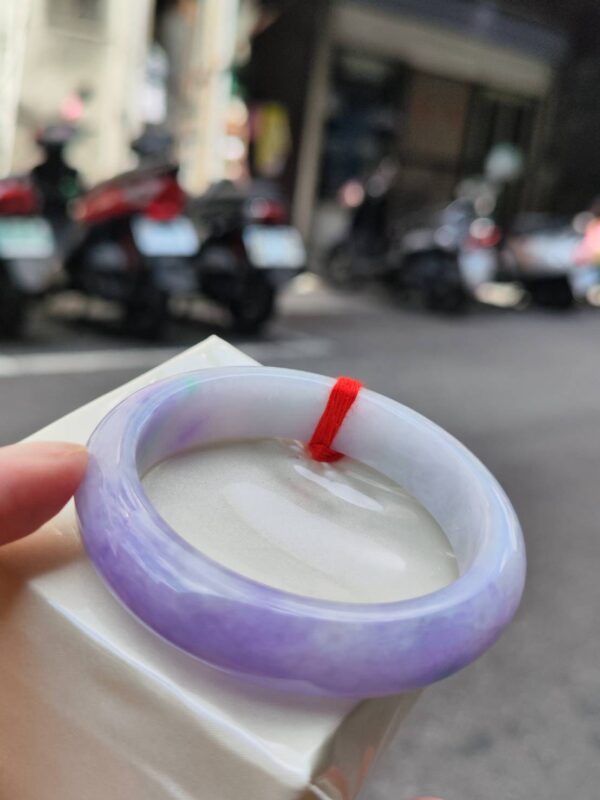 img_0030 天然緬甸玉A貨 濃紫羅蘭春彩正圈厚庄手鐲