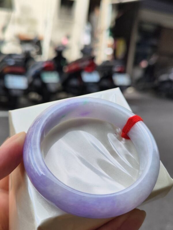 img_0031 天然緬甸玉A貨 濃紫羅蘭春彩正圈厚庄手鐲