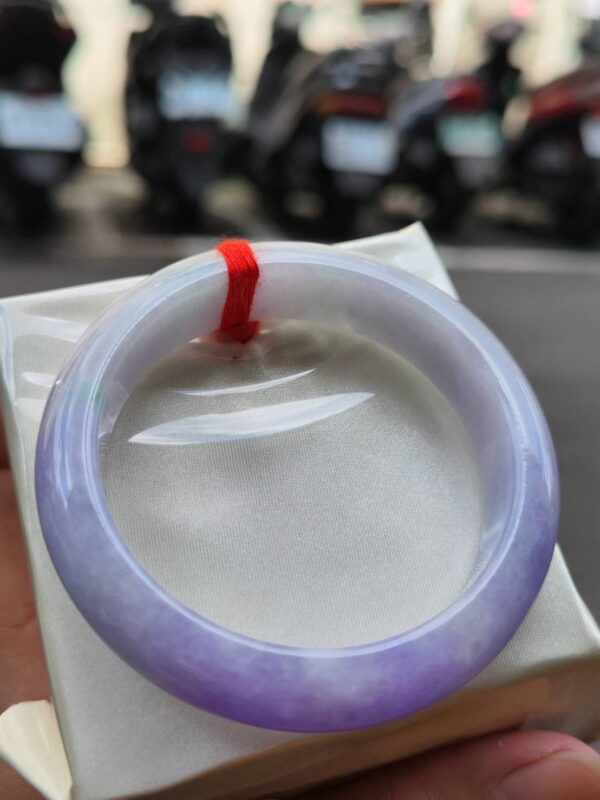 img_0033 天然緬甸玉A貨 濃紫羅蘭春彩正圈厚庄手鐲