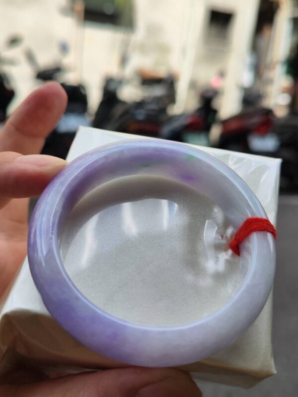 img_0034 天然緬甸玉A貨 濃紫羅蘭春彩正圈厚庄手鐲