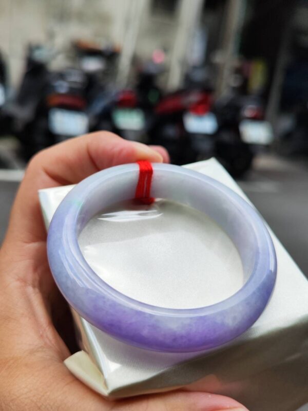 img_0035 天然緬甸玉A貨 濃紫羅蘭春彩正圈厚庄手鐲