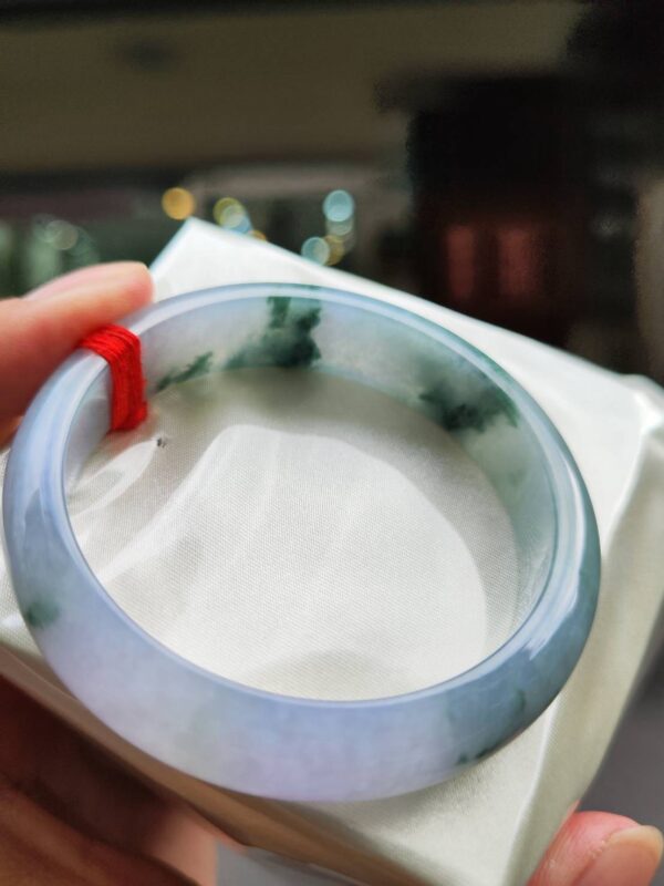 天然緬甸玉A貨 ✨濃艷紫羅蘭飄花正圈手鐲